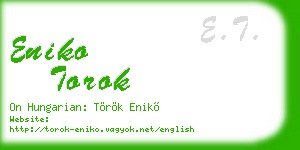 eniko torok business card